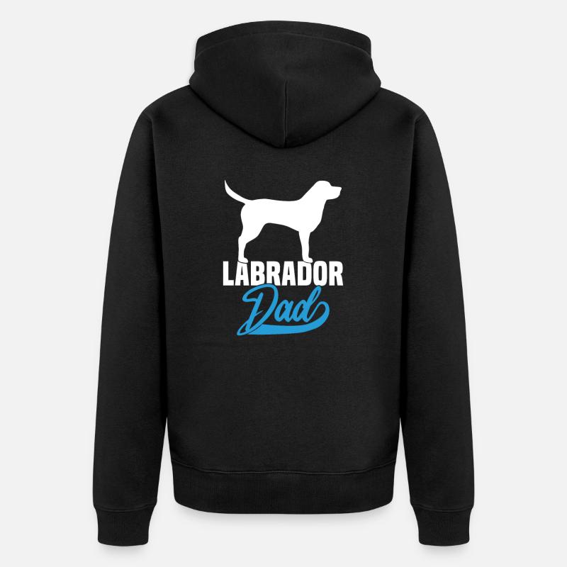 Papa Labrador - Veste à capuche bio Premium Unisexe - noir