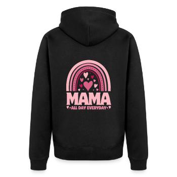 Fête des mères - Maman tous les jours... - Veste à capuche bio Premium Unisexe - noir - Dos - Nico (187cm)