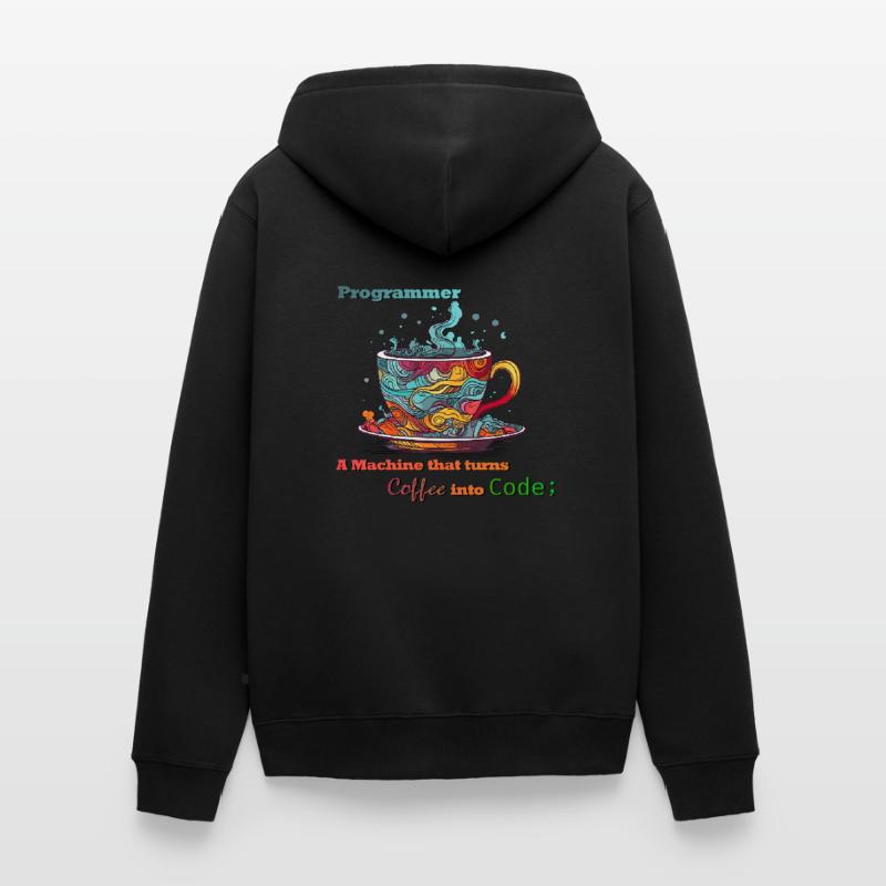 Programmer - Coffee into Code Unisex Premium Bio Zip Hoodie