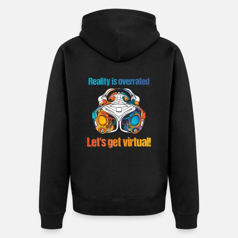 Permet de devenir virtuel - Veste à capuche bio Premium Unisexe - noir