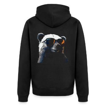 Ours Lunettes de soleil Lunettes cadeaux Ours polaire Cool Animal - Veste à capuche bio Premium Unisexe - noir - Dos - Nico (187cm)