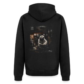 Sloth Animal Gift Animal Motif Art Artwork - Veste à capuche bio Premium Unisexe - noir - Dos - Nico (187cm)