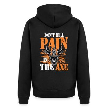 Funny Viking Saying für einen Wikinger und - Unisex Premium Bio Zip Hoodie - Schwarz - Hinten - Nico (187cm)
