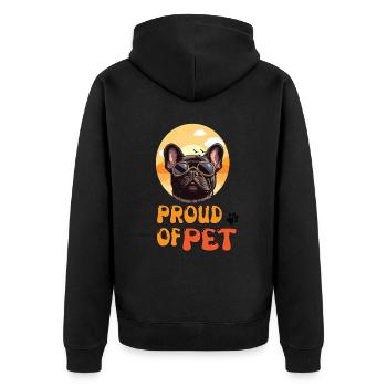 FIER DE PET - Veste à capuche bio Premium Unisexe - noir - Dos - Nico (187cm)