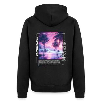 Vaporwave Esthétique Liminal Kawaii Pastel Goth - Veste à capuche bio Premium Unisexe - noir - Dos - Nico (187cm)