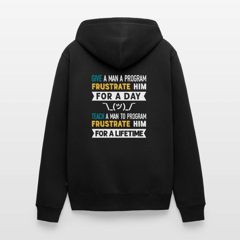 Programmierer Humor Coding Witze Entwickler Unisex Premium Bio Zip Hoodie