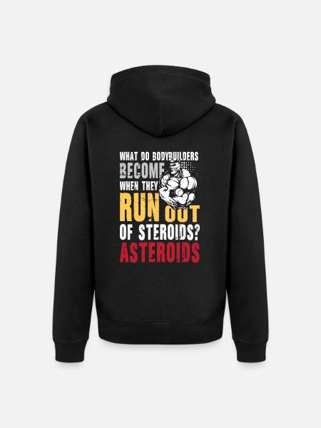 Bodybuilders Asteroids - Unisex Premium Bio Zip Hoodie - Schwarz