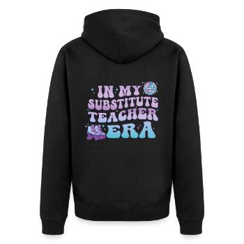 Dans mon Professeur suppléant Ère Professeur rétro - Veste à capuche bio Premium Unisexe - noir - Dos - Nico (187cm)
