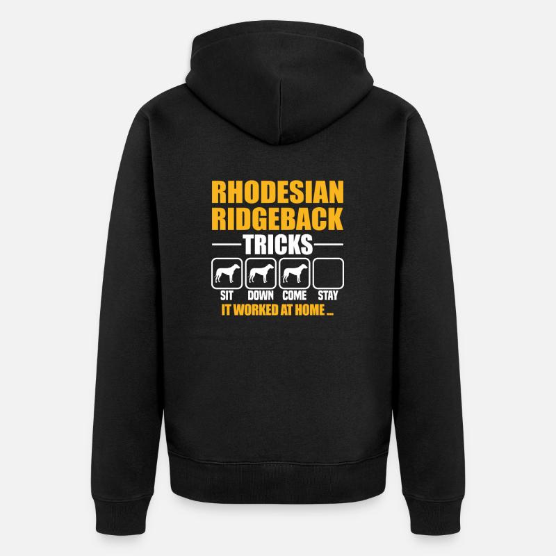 Astuces Rhodesian Ridgeback - Veste à capuche bio Premium Unisexe - noir