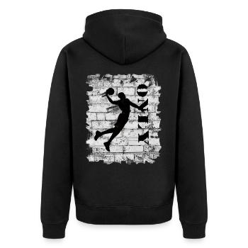 Basket-ball - Veste à capuche bio Premium Unisexe - noir - Dos - Nico (187cm)