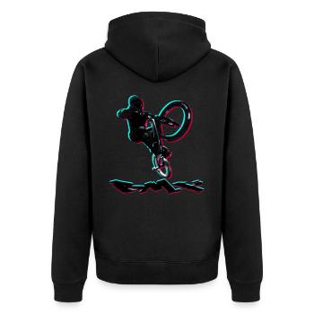 Vélo BMX - Veste à capuche bio Premium Unisexe - noir - Dos - Nico (187cm)