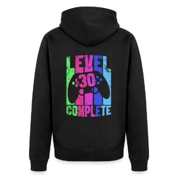30th Birthday Gift Gamer Gaming Gamer Game - Veste à capuche bio Premium Unisexe - noir - Dos - Nico (187cm)