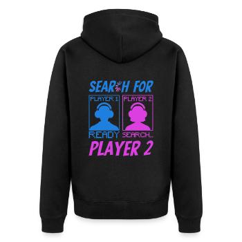 Gamer Boy Gaming Girl Jeux multijoueurs - Veste à capuche bio Premium Unisexe - noir - Dos - Nico (187cm)