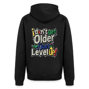 Jeux multijoueurs Jeu d’anniversaire Joueur - Veste à capuche bio Premium Unisexe - noir - Dos - Nico (187cm)