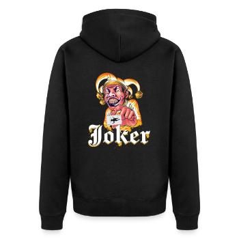 Carte Joker Orange - Veste à capuche bio Premium Unisexe - noir - Dos - Nico (187cm)