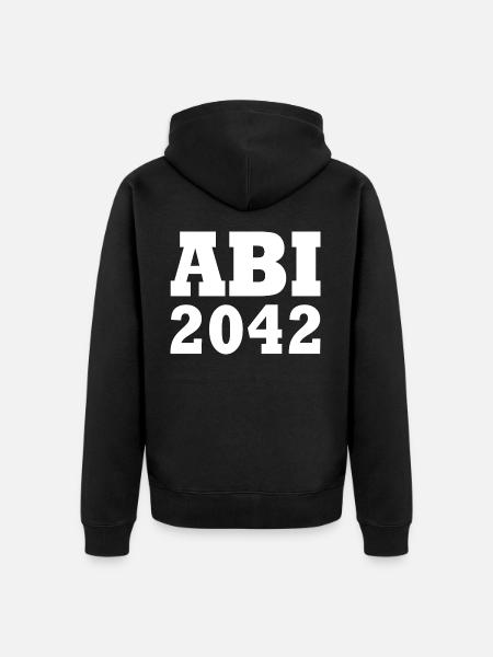 Abi 2042 - Unisex Premium Bio Zip Hoodie - Schwarz