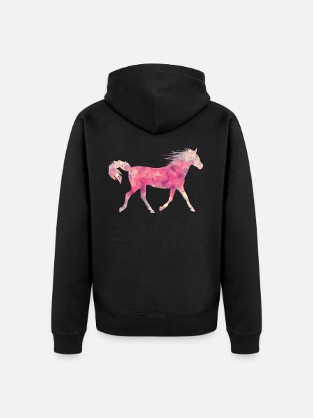 cheval sauvage - Veste à capuche bio Premium Unisexe - noir