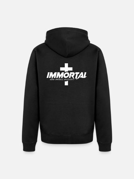 Immortal Christ - Unisex Premium Organic Zip Hoodie - black