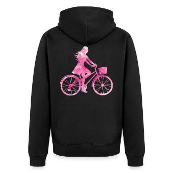 cycliste - Veste à capuche bio Premium Unisexe - noir - Dos - Nico (187cm)