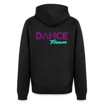 Dance - Unisex Premium Bio Zip Hoodie - Schwarz - Hinten - Nico (187cm)