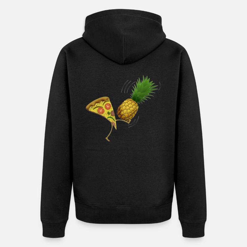 Pizza sans ananas - Veste à capuche bio Premium Unisexe - noir