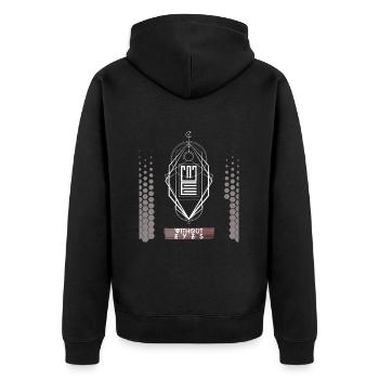 Meilleur design techno sans yeux - Veste à capuche bio Premium Unisexe - noir - Dos - Nico (187cm)