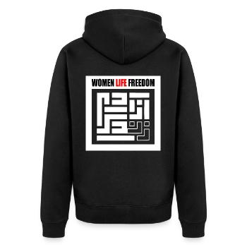 Women life freedom - Veste à capuche bio Premium Unisexe - noir - Dos - Nico (187cm)