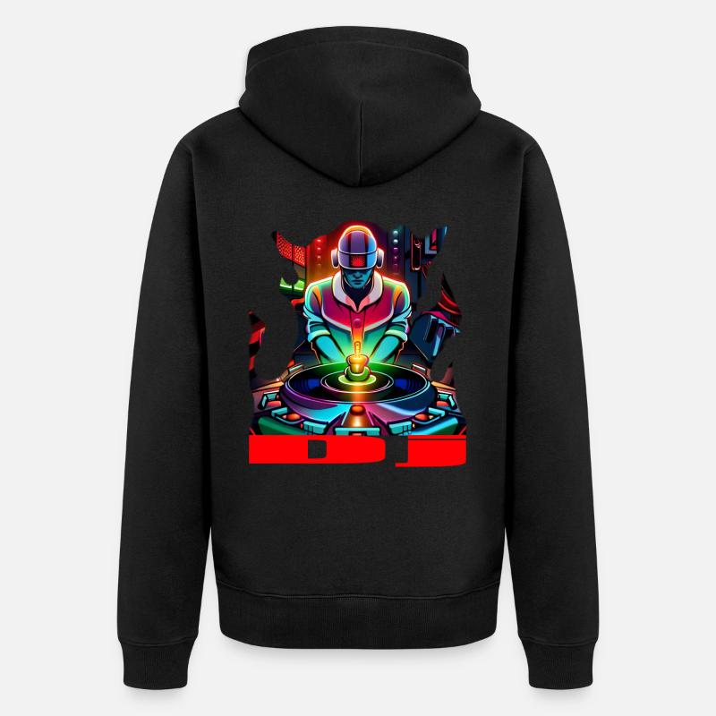 Dj - Veste à capuche bio Premium Unisexe - noir