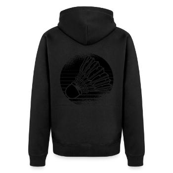 Badminton Badminton Evolution Joueur de badminton - Veste à capuche bio Premium Unisexe - noir - Dos - Nico (187cm)
