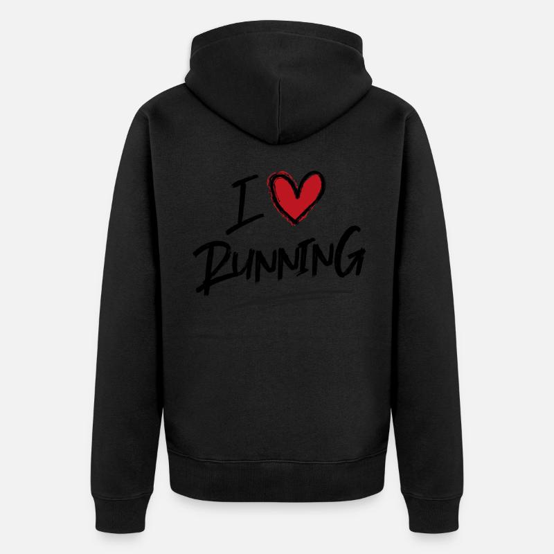 J’adore la course - Veste à capuche bio Premium Unisexe - noir