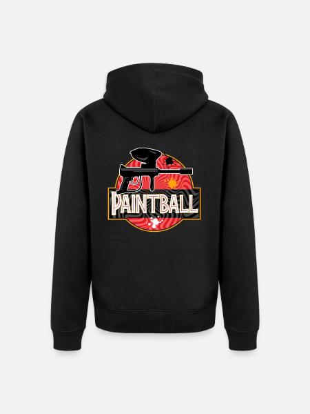 Paintball Airsoft Gotcha Markierer - Unisex Premium Bio Zip Hoodie - Schwarz