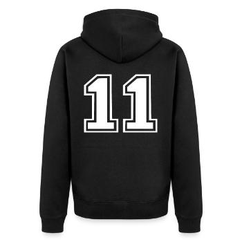 11 - Veste à capuche bio Premium Unisexe - noir - Dos - Nico (187cm)