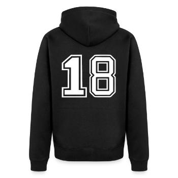 18 - Veste à capuche bio Premium Unisexe - noir - Dos - Nico (187cm)
