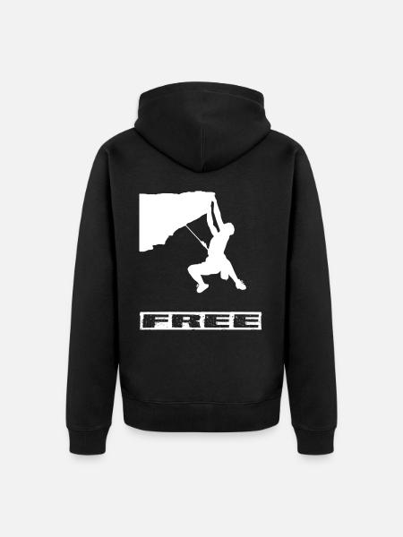 Climbing - Unisex Premium Organic Zip Hoodie - black