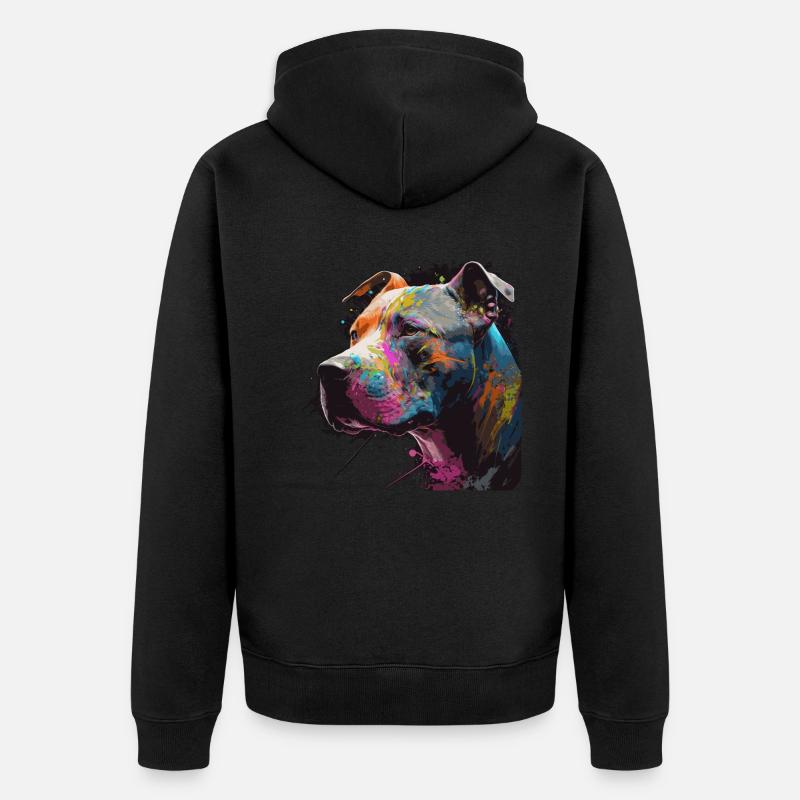 Graffiti Pitbull - Veste à capuche bio Premium Unisexe - noir