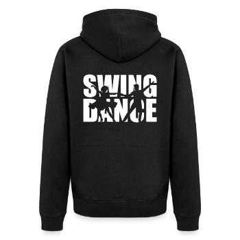Danseurs swing - Veste à capuche bio Premium Unisexe - noir - Dos - Nico (187cm)