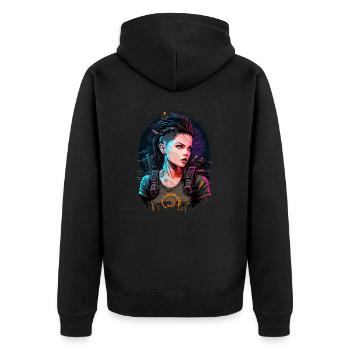 Breathtaking Punk Women le cadeau simple pour Gamer - Veste à capuche bio Premium Unisexe - noir - Dos - Nico (187cm)