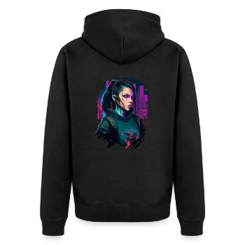Beautiful Punk Girl le cadeau parfait pour - Veste à capuche bio Premium Unisexe - noir - Dos - Nico (187cm)