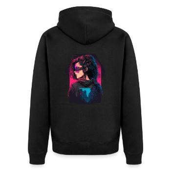 Science Fiction Lady l’excellent cadeau pour - Veste à capuche bio Premium Unisexe - noir - Dos - Nico (187cm)