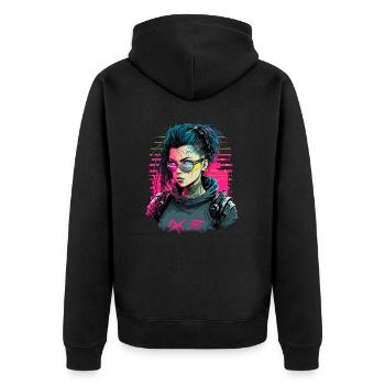 Science Fiction Girl das einfache Geburtstagsgeschenk für - Unisex Premium Bio Zip Hoodie - Schwarz - Hinten - Nico (187cm)