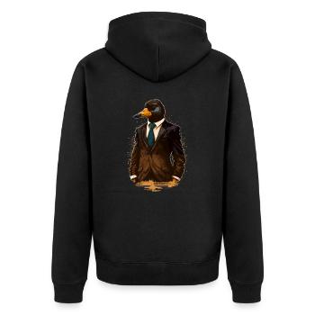 Drôle de canard - Veste à capuche bio Premium Unisexe - noir - Dos - Nico (187cm)