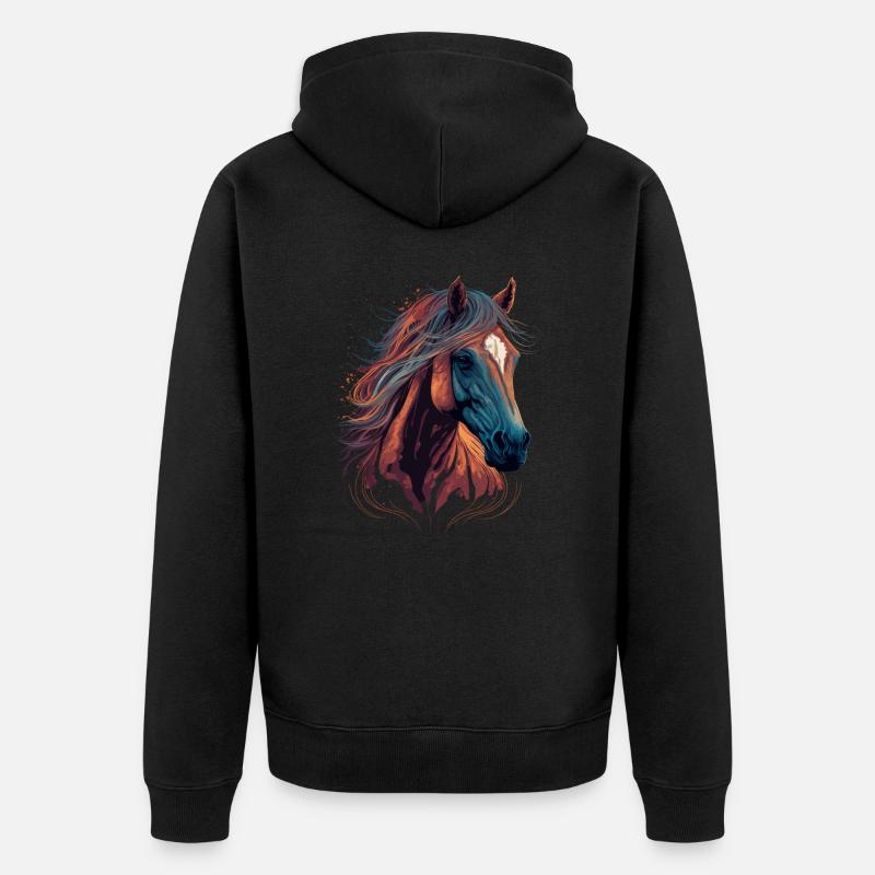 Jument - Veste à capuche bio Premium Unisexe - noir