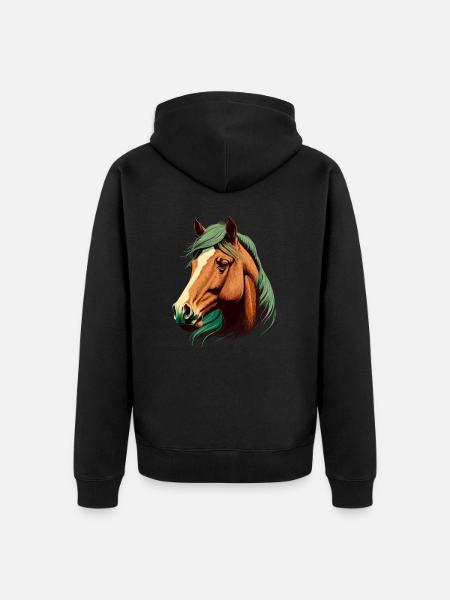 Beautiful Mare - Unisex Premium Organic Zip Hoodie - black