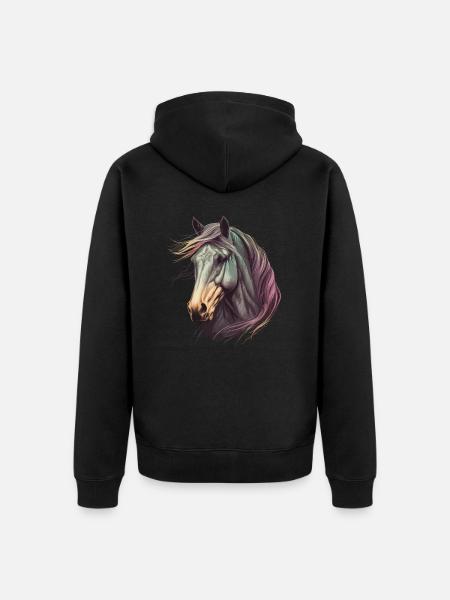 Cheval Morgan - Veste à capuche bio Premium Unisexe - noir