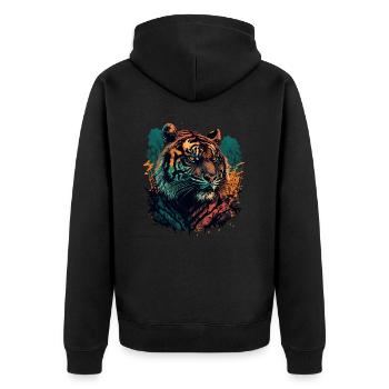 Soyez un tigre - Veste à capuche bio Premium Unisexe - noir - Dos - Nico (187cm)