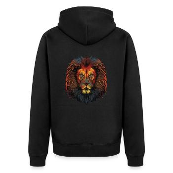 Visage de Lion - Veste à capuche bio Premium Unisexe - noir - Dos - Nico (187cm)