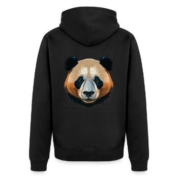 Panda du désert - Veste à capuche bio Premium Unisexe - noir - Dos - Nico (187cm)