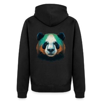 Cadeau Panda Lover - Veste à capuche bio Premium Unisexe - noir - Dos - Nico (187cm)