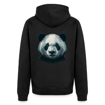 Panda étrange - Veste à capuche bio Premium Unisexe - noir - Dos - Nico (187cm)