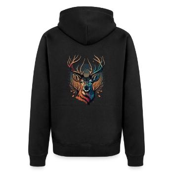 Faon - Veste à capuche bio Premium Unisexe - noir - Dos - Nico (187cm)